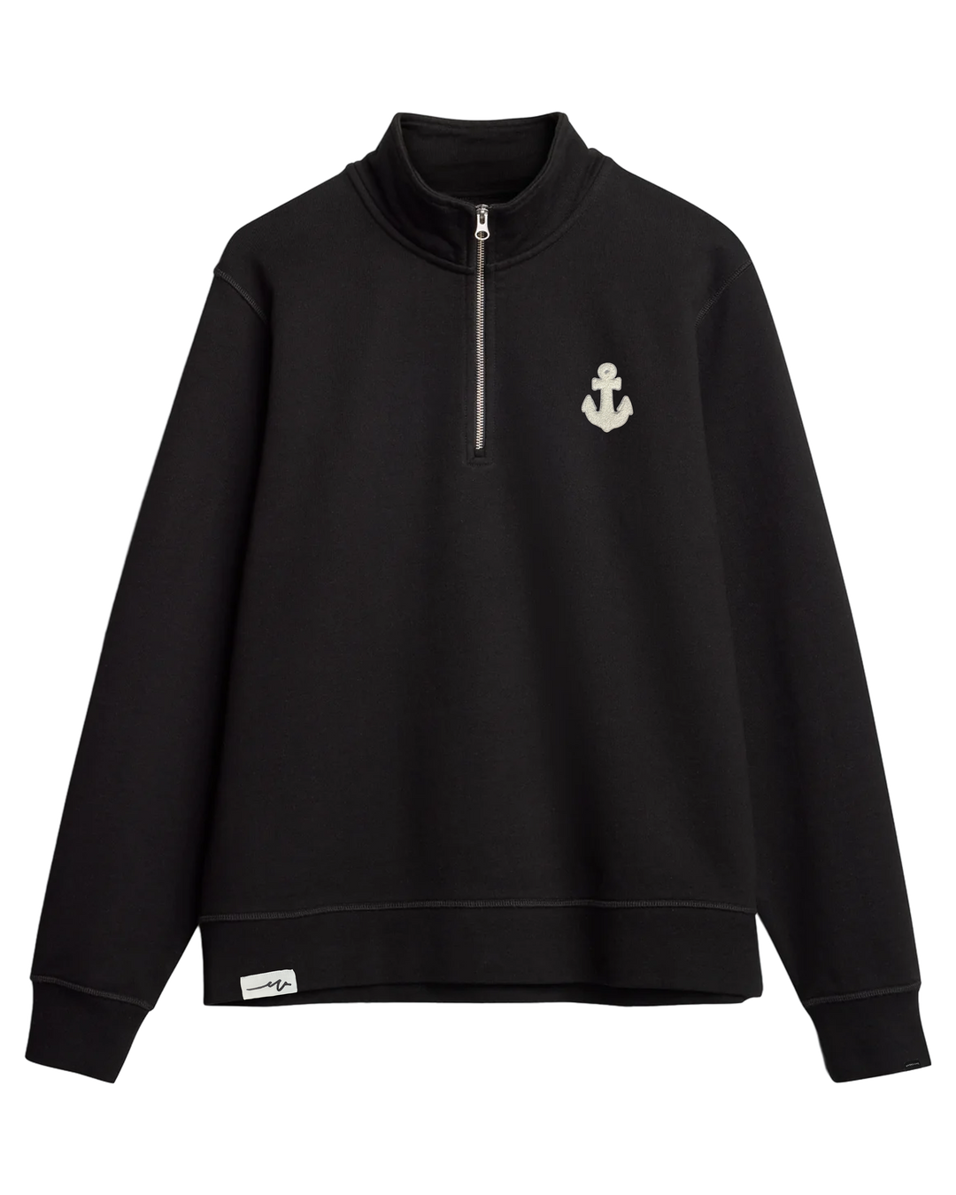 Heavy Anchor Organic French Terry Quarter Zip, transparent background