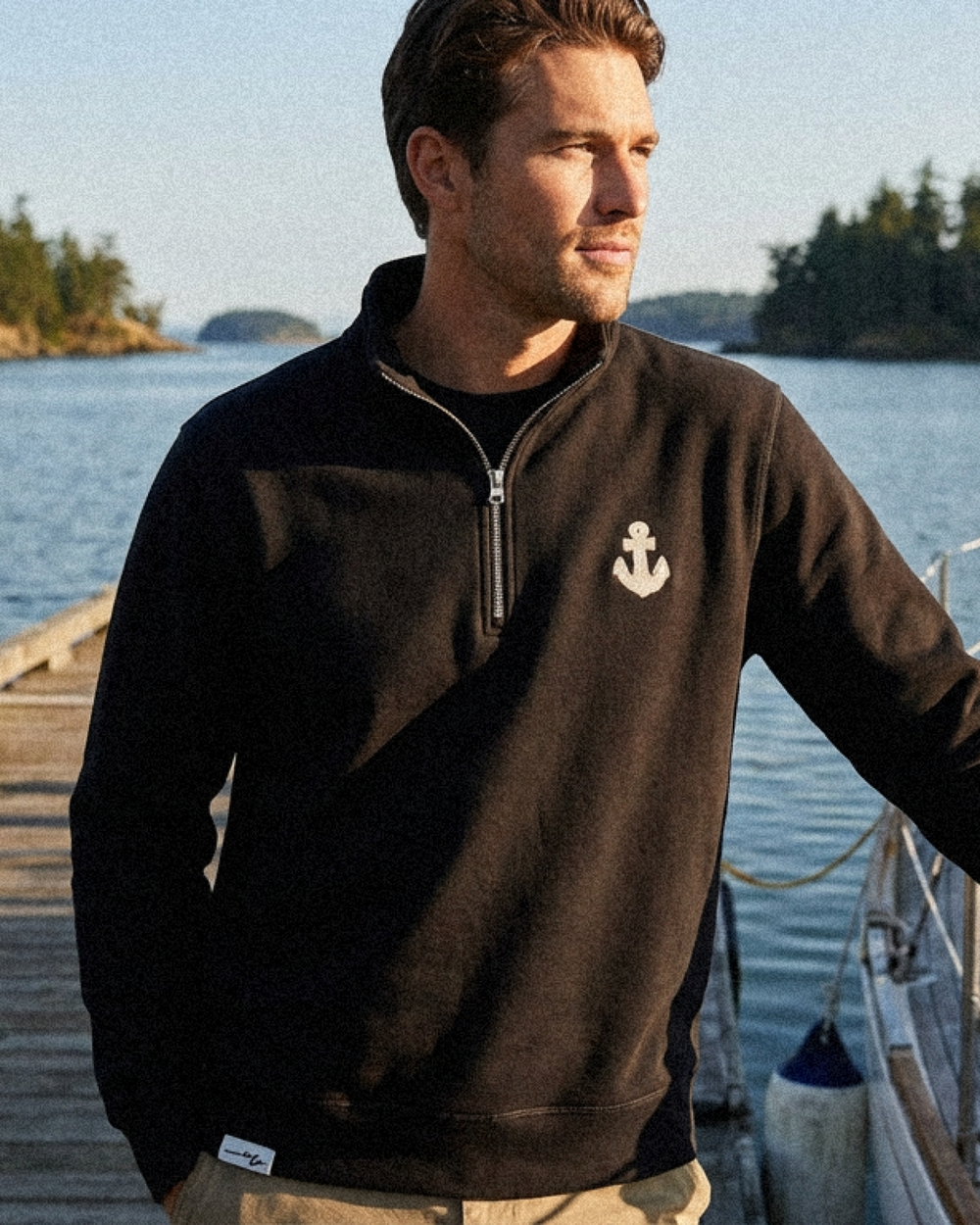 Heavy Anchor Organic French Terry Quarter Zip
