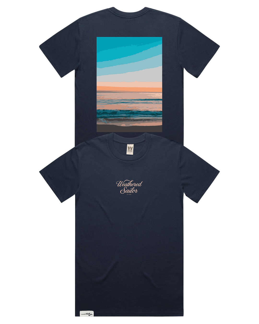 Horizon Script Tee, transparent background