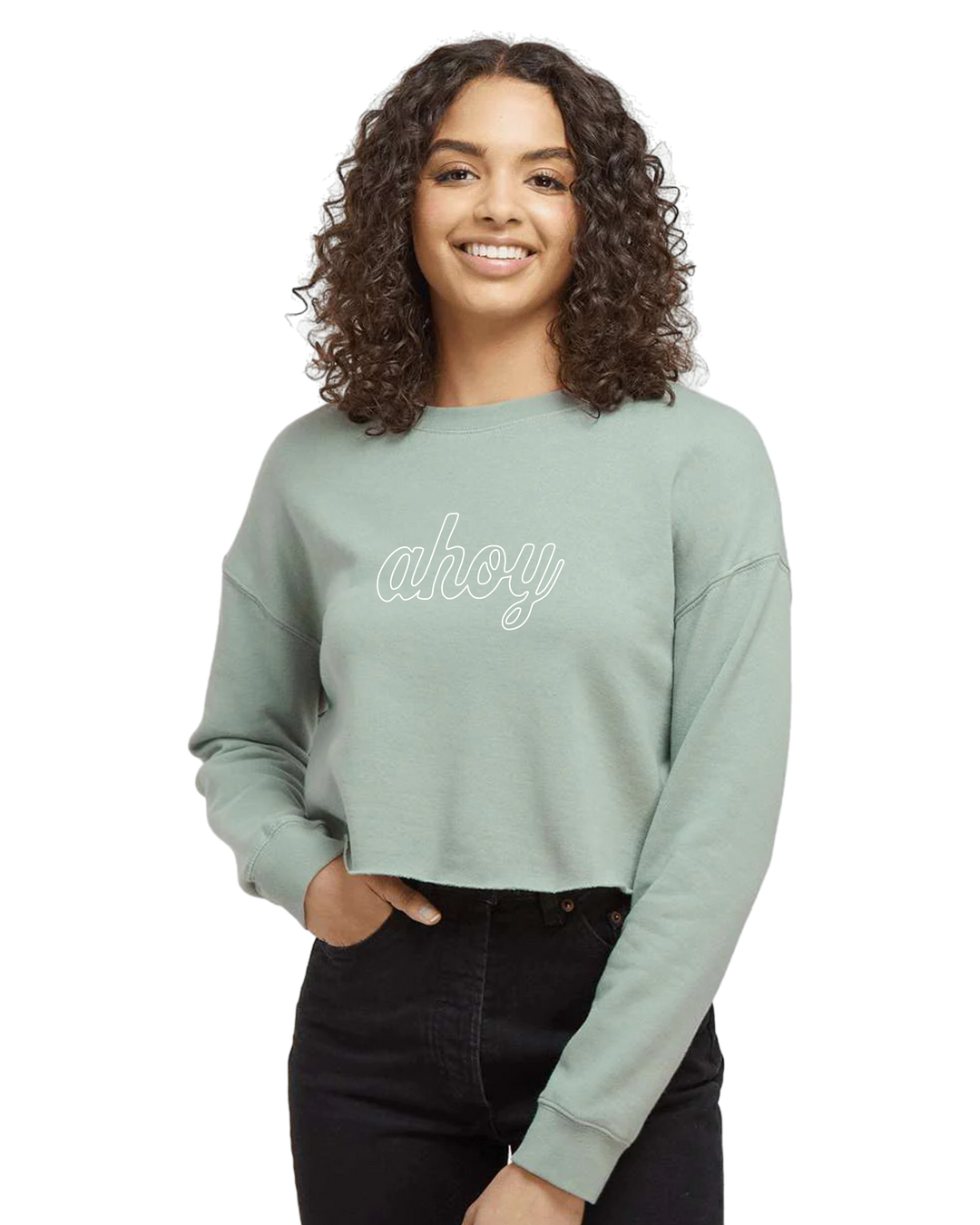 Lady Ahoy Crop Crew, transparent background