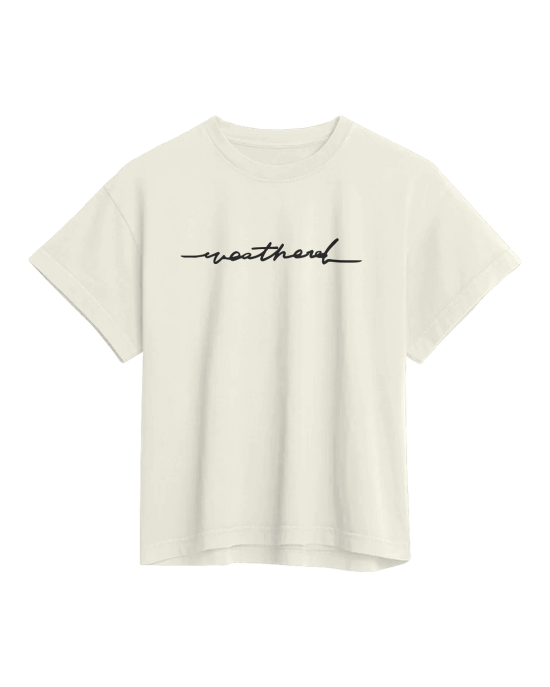 Lady Heavyweight Sketchy Edge Tee, transparent background