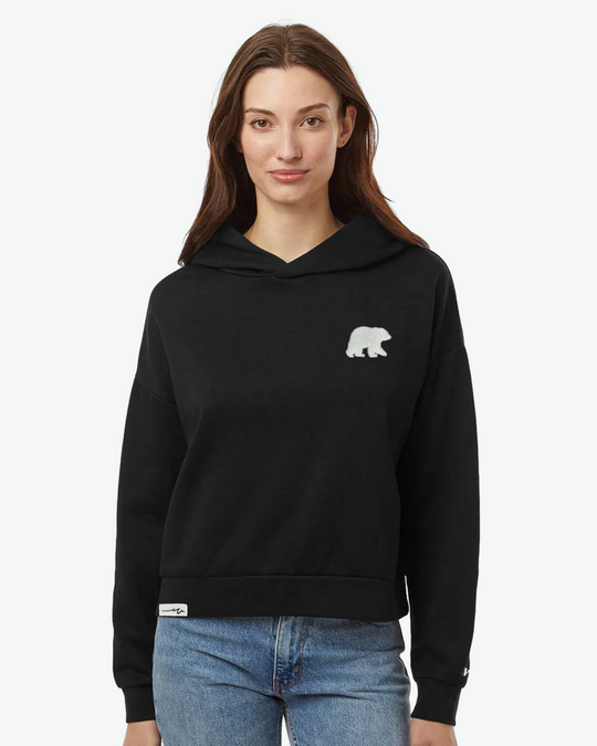 Featherweight Hip Bear Cropped Hoodie