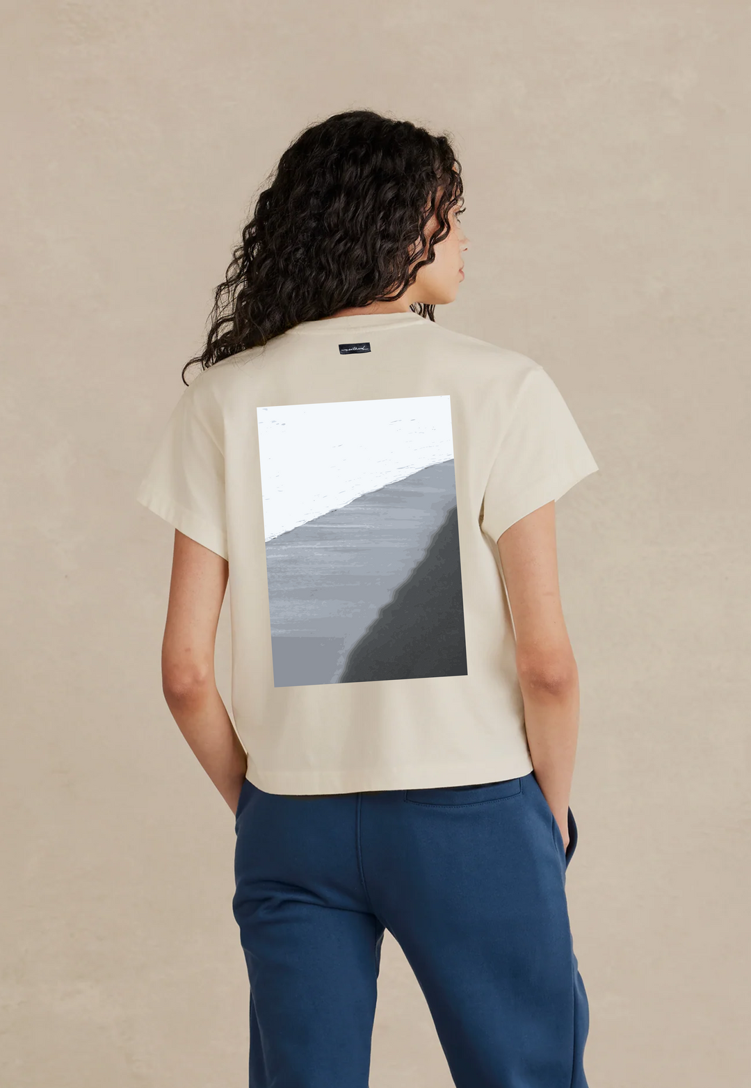 Heavyweight Sketchy Edge Cropped Tee