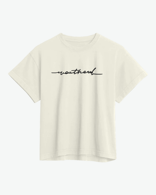 Heavyweight Sketchy Edge Cropped Tee