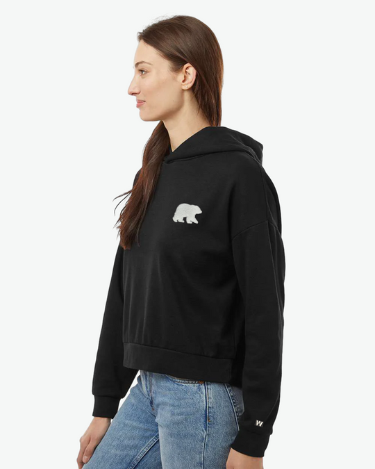 Featherweight Hip Bear Cropped Hoodie