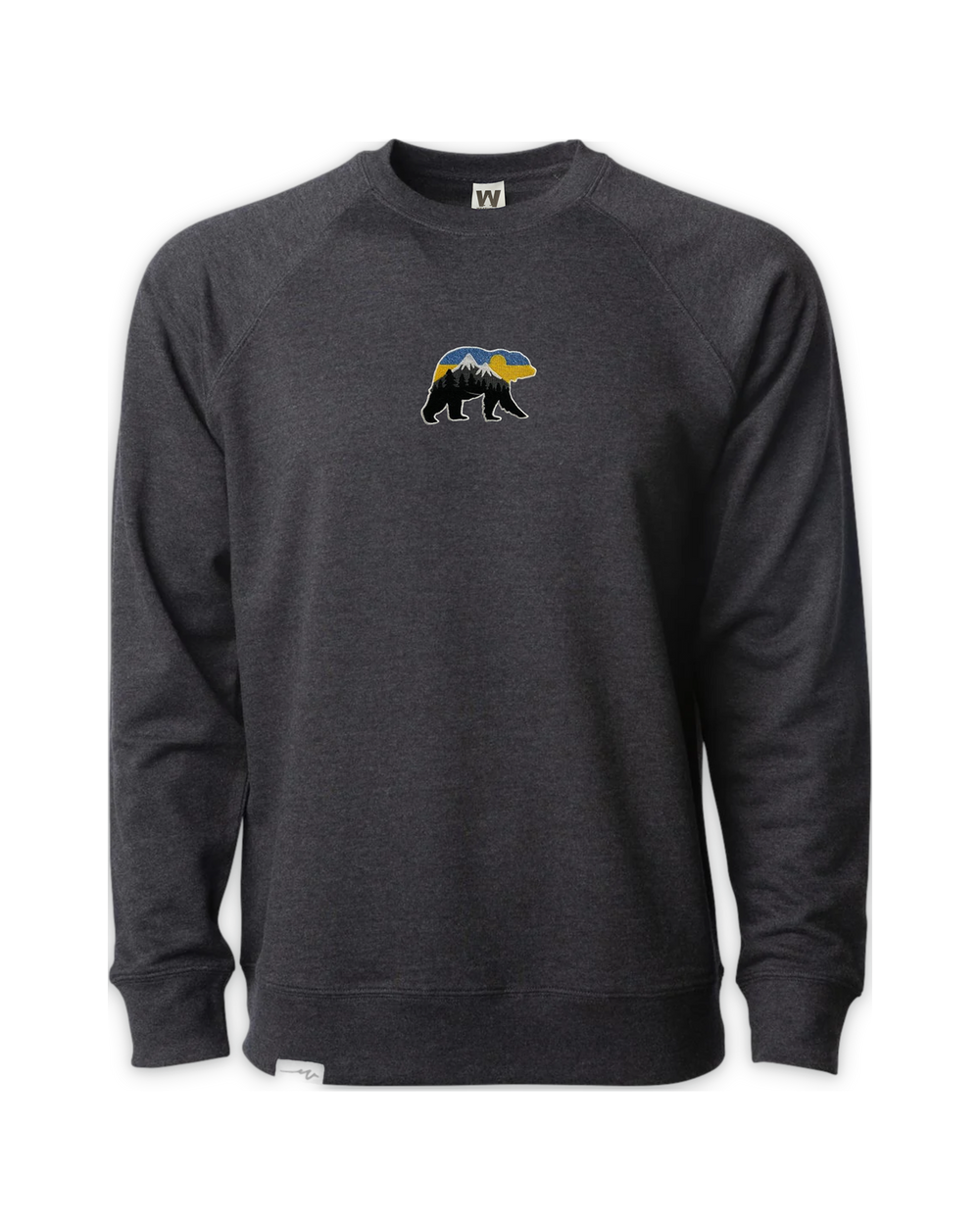 light-bear-at-the-mountains-crew-charcoal-heather — float