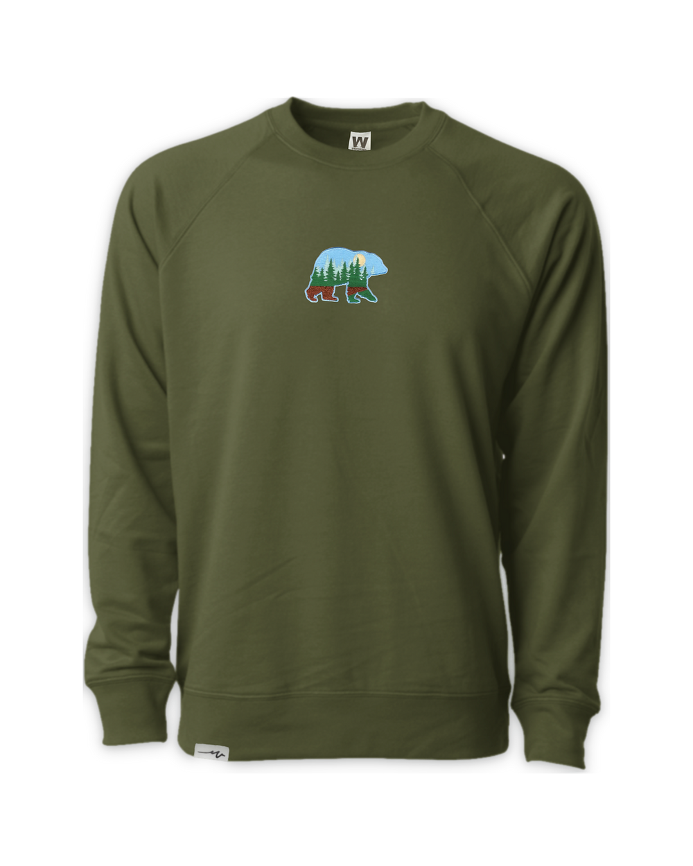 light-bear-at-the-woods-crew-olive — float