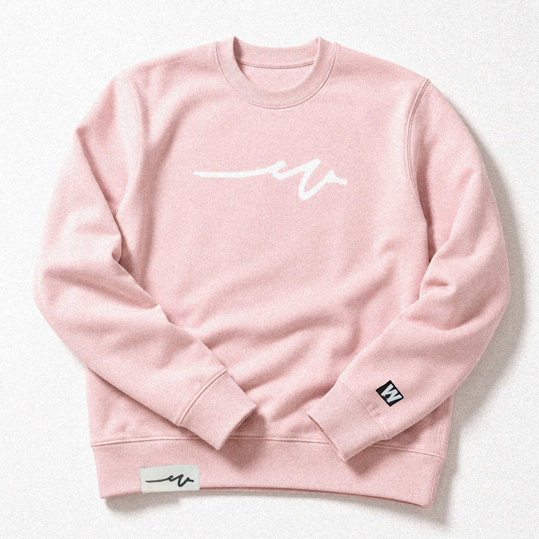 Sketchy Dub Midweight Crew - Light Pink