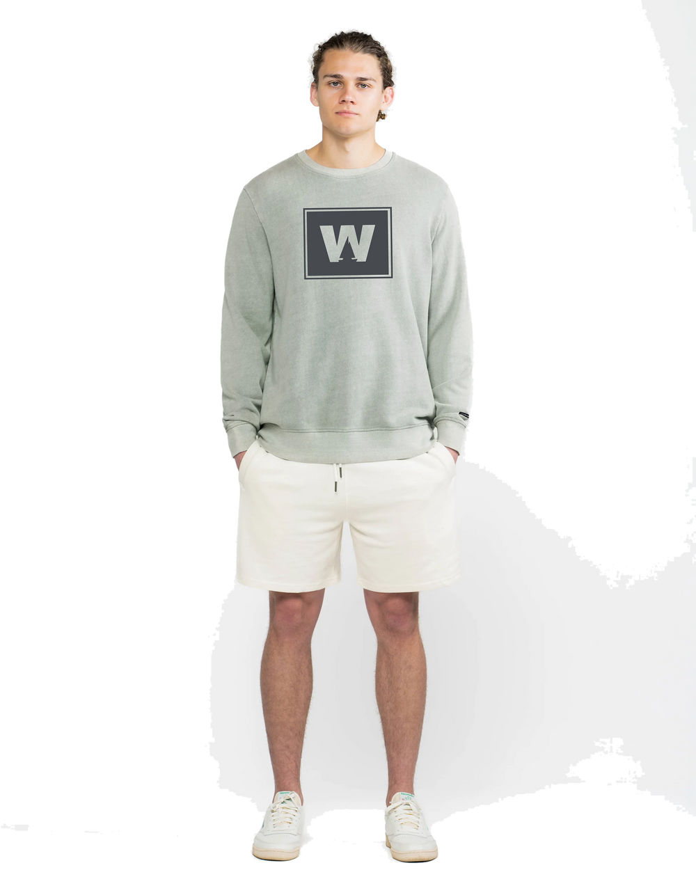 Og Window Organic French Terry Crew, transparent background