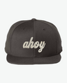 Ahoy White Puff Flat Bill