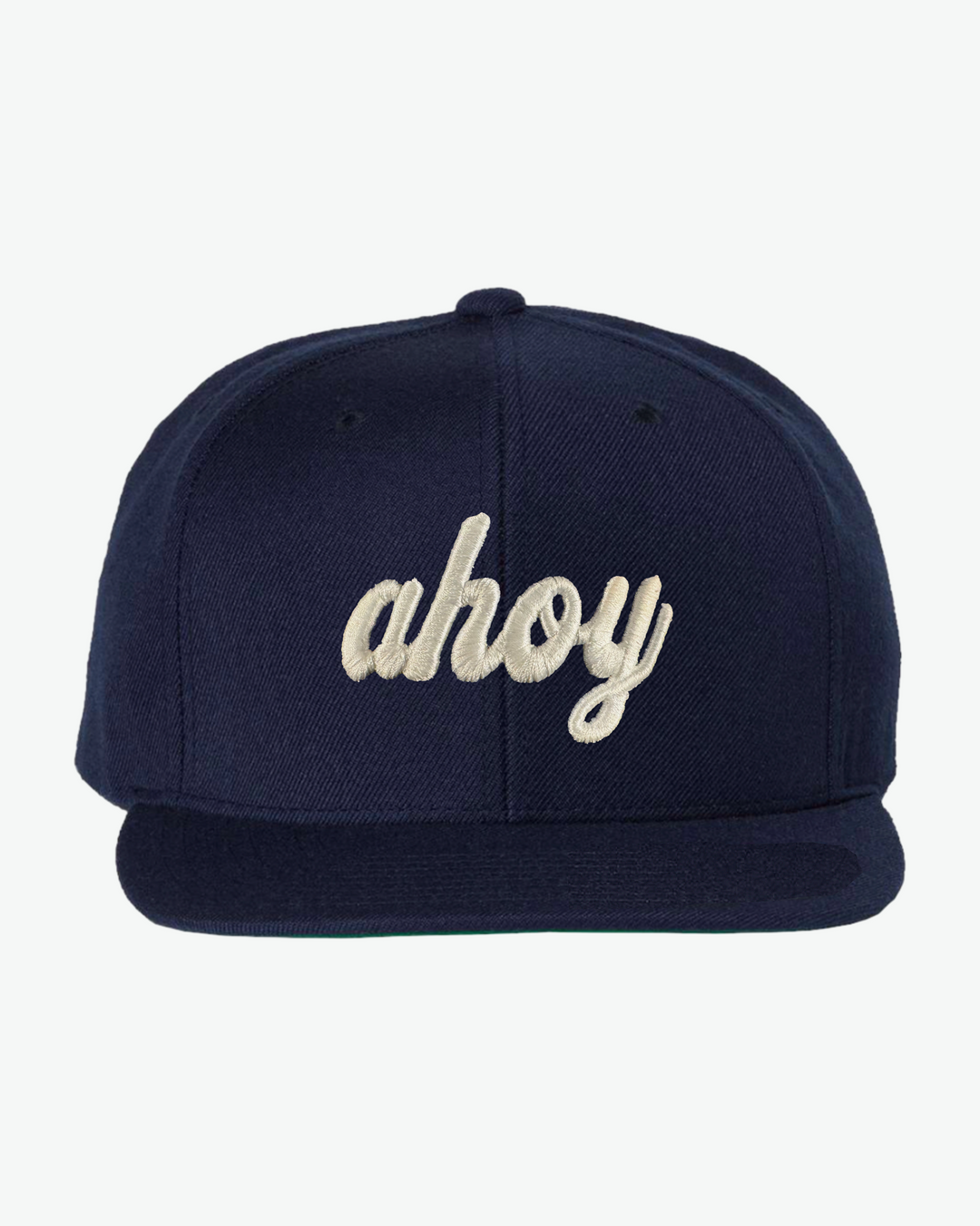 Ahoy White Puff Flat Bill