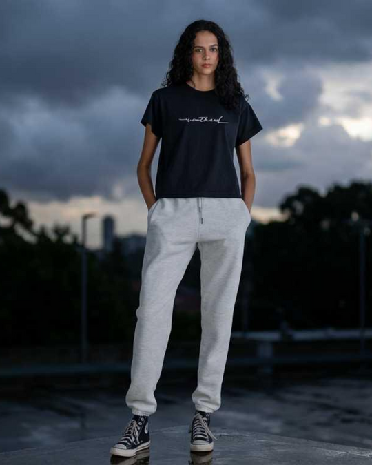 Heavyweight Sketchy Resilience Cropped Tee