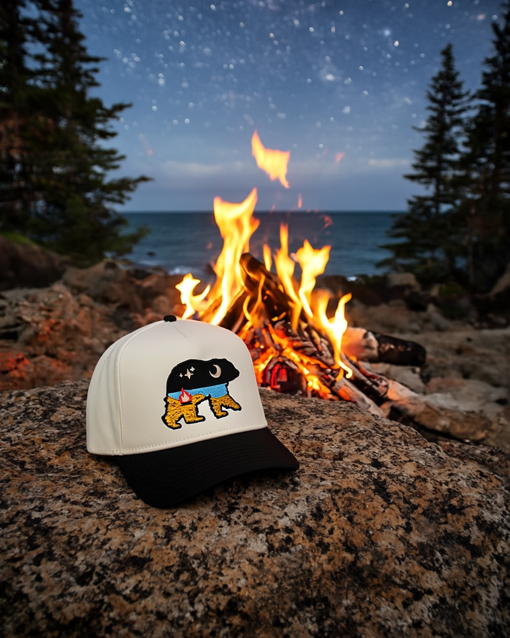 At The Fire Two-Tone Curved Cap — Weathered Sailor