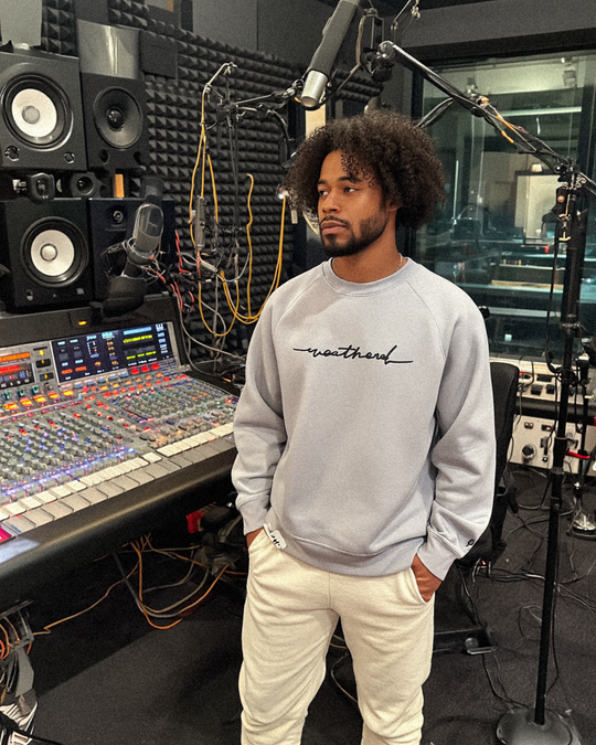 Sketchy Weathered Organic Raglan Terry Crew