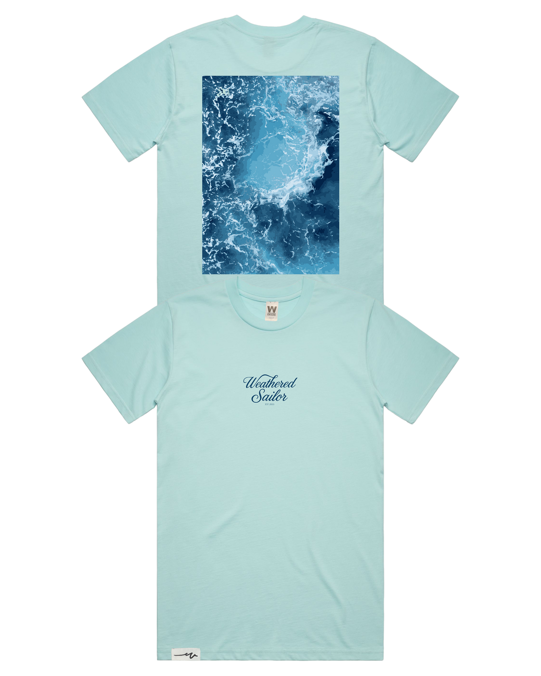 Pulse Script Tee, transparent background