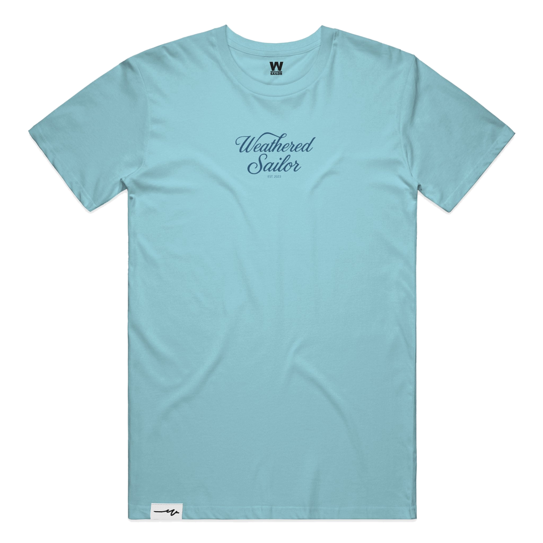 Pulse Script Tee, transparent background