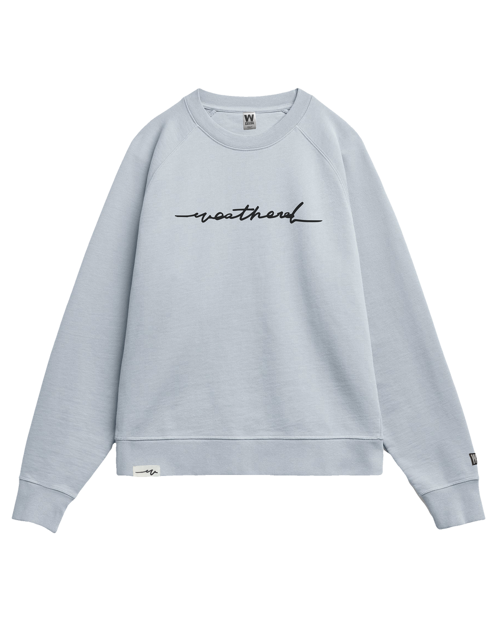 Mineral raglan crew — transparent cutout (pilot)