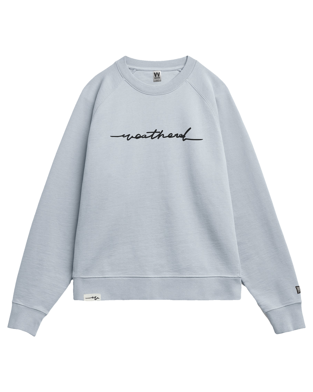 Mineral raglan crew — transparent cutout (pilot)