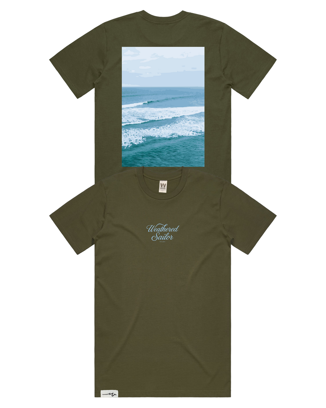 Rhythm Script Tee, transparent background