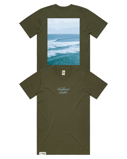 Rhythm Script Tee, transparent background