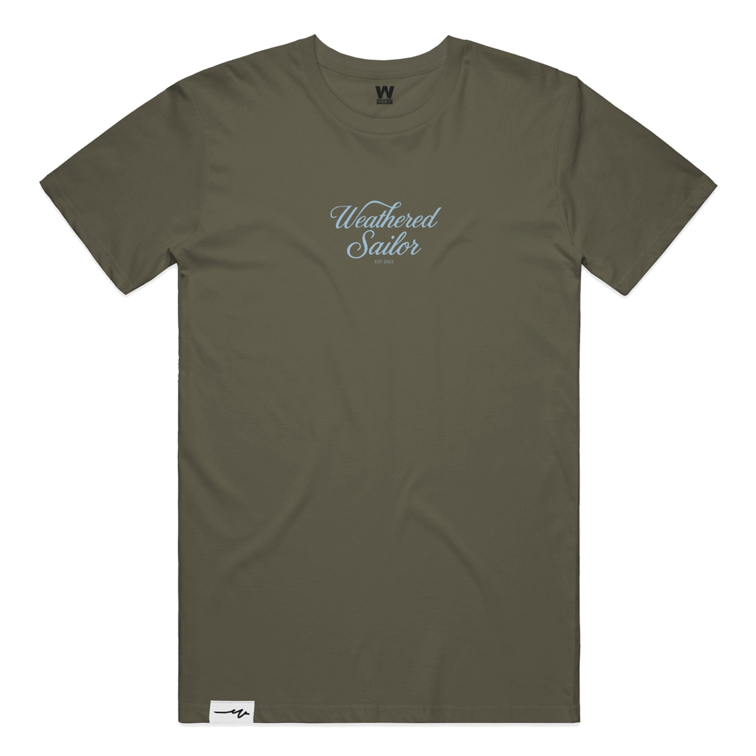 Rhythm Script Tee, transparent background