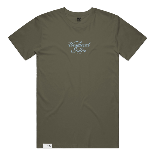 Rhythm Script Tee, transparent background