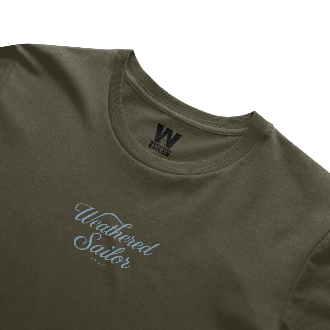 Rhythm Script Tee, transparent background