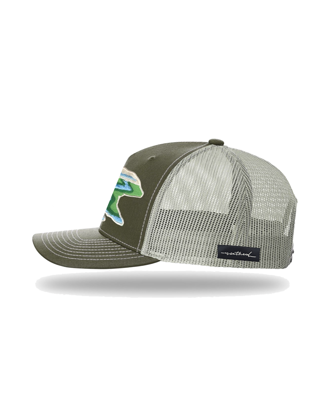 Richardson Five Panel Trucker Cap 3, transparent background