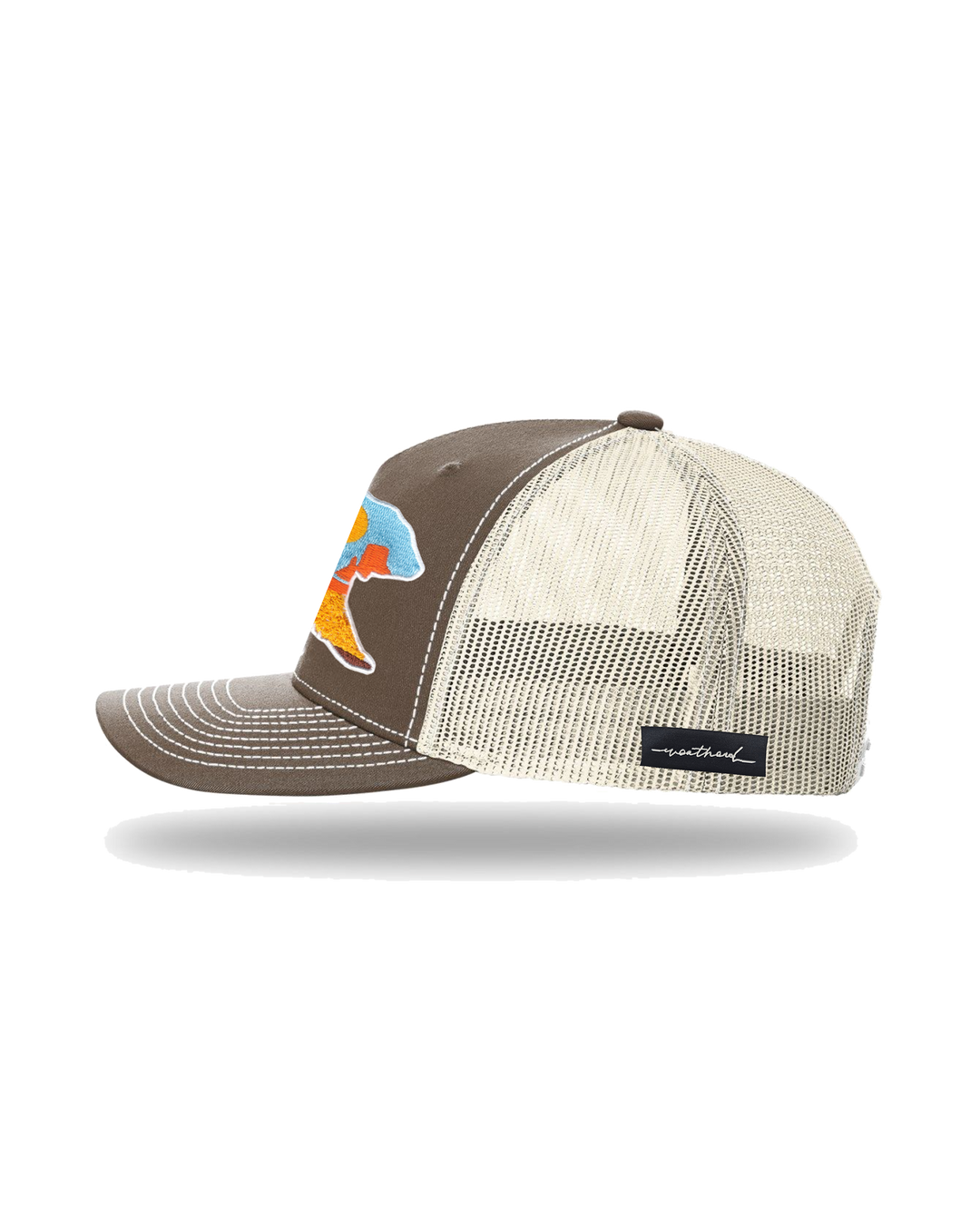 Richardson Five Panel Trucker Cap 4, transparent background
