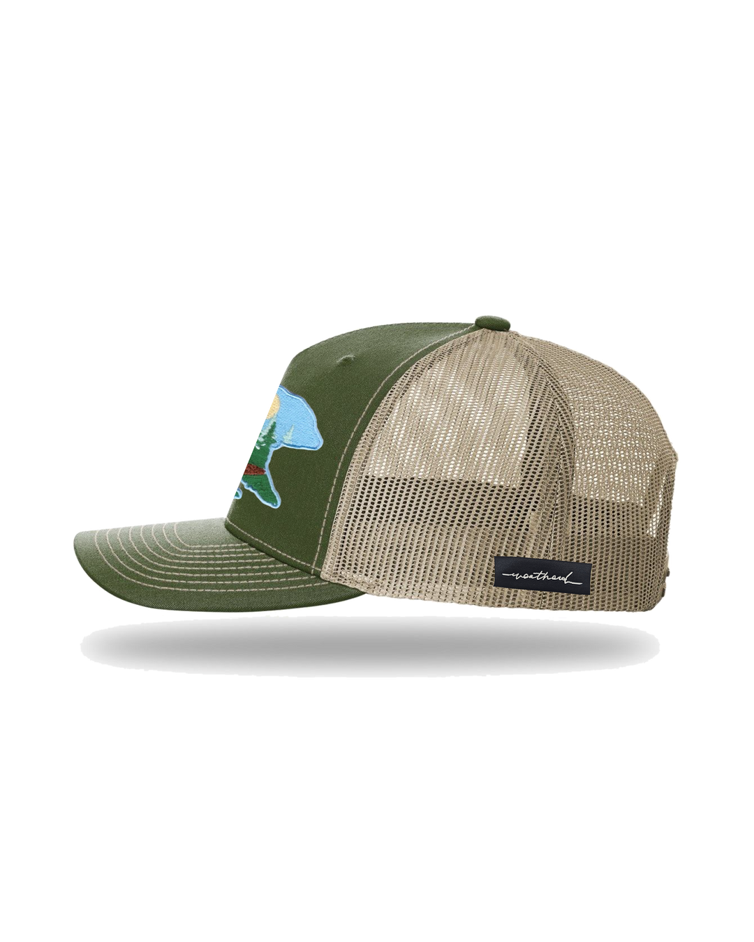 Richardson Five Panel Trucker Cap 5, transparent background