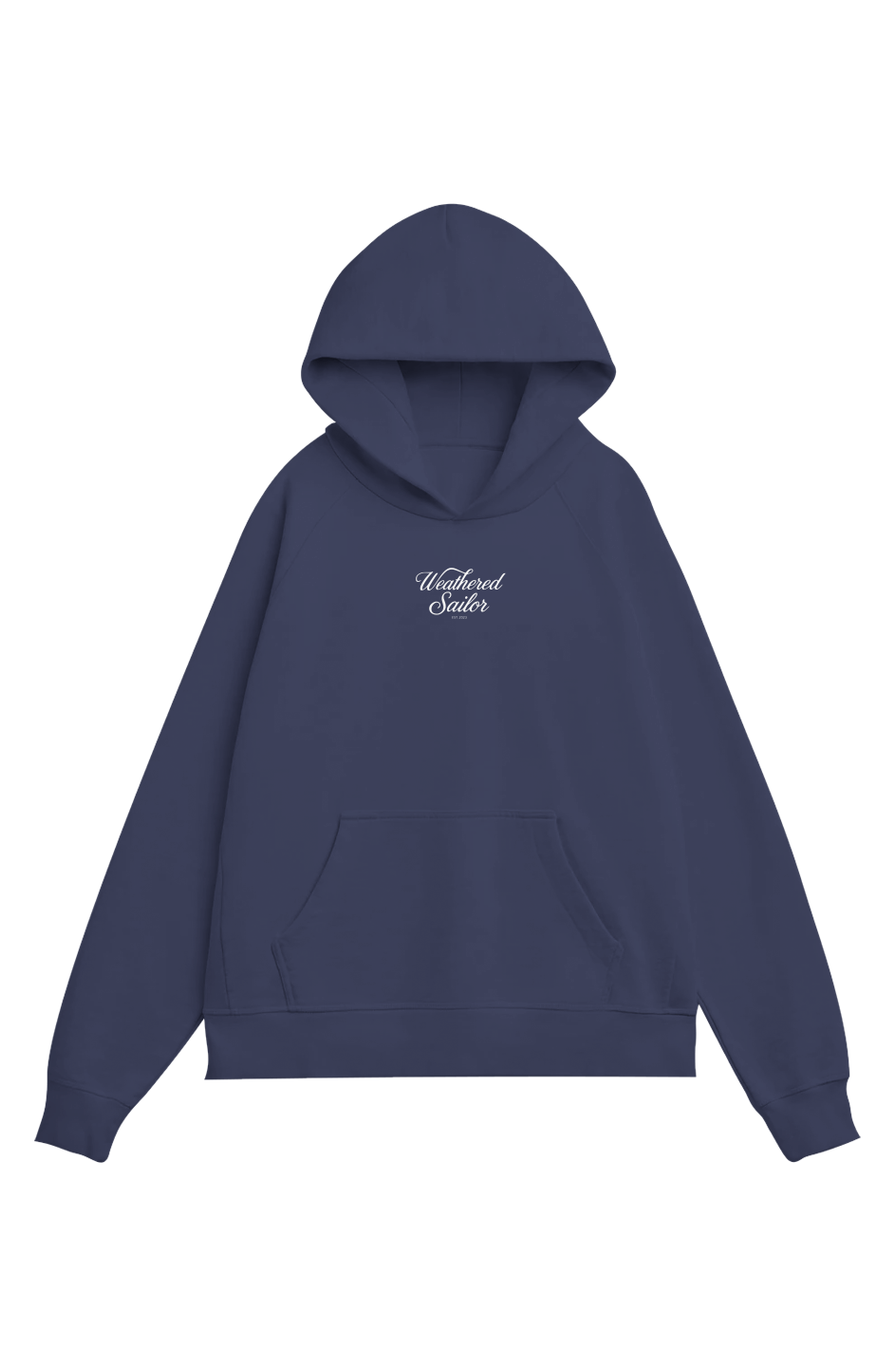 Script Heavy Organic French Terry Hood, transparent background