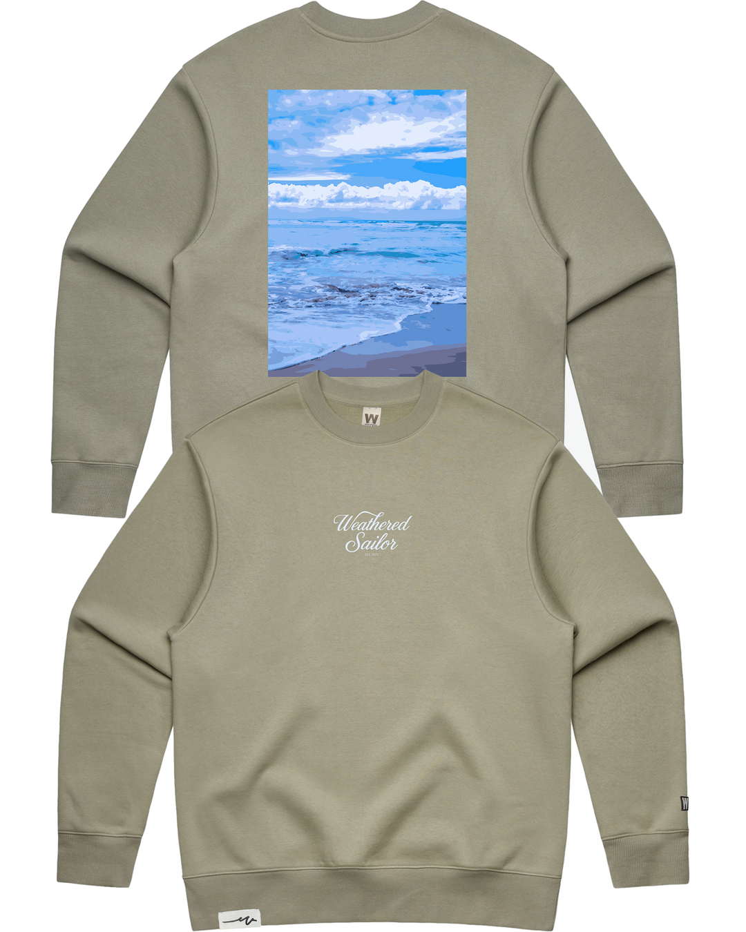 Shore Script Heavy Crew, transparent background