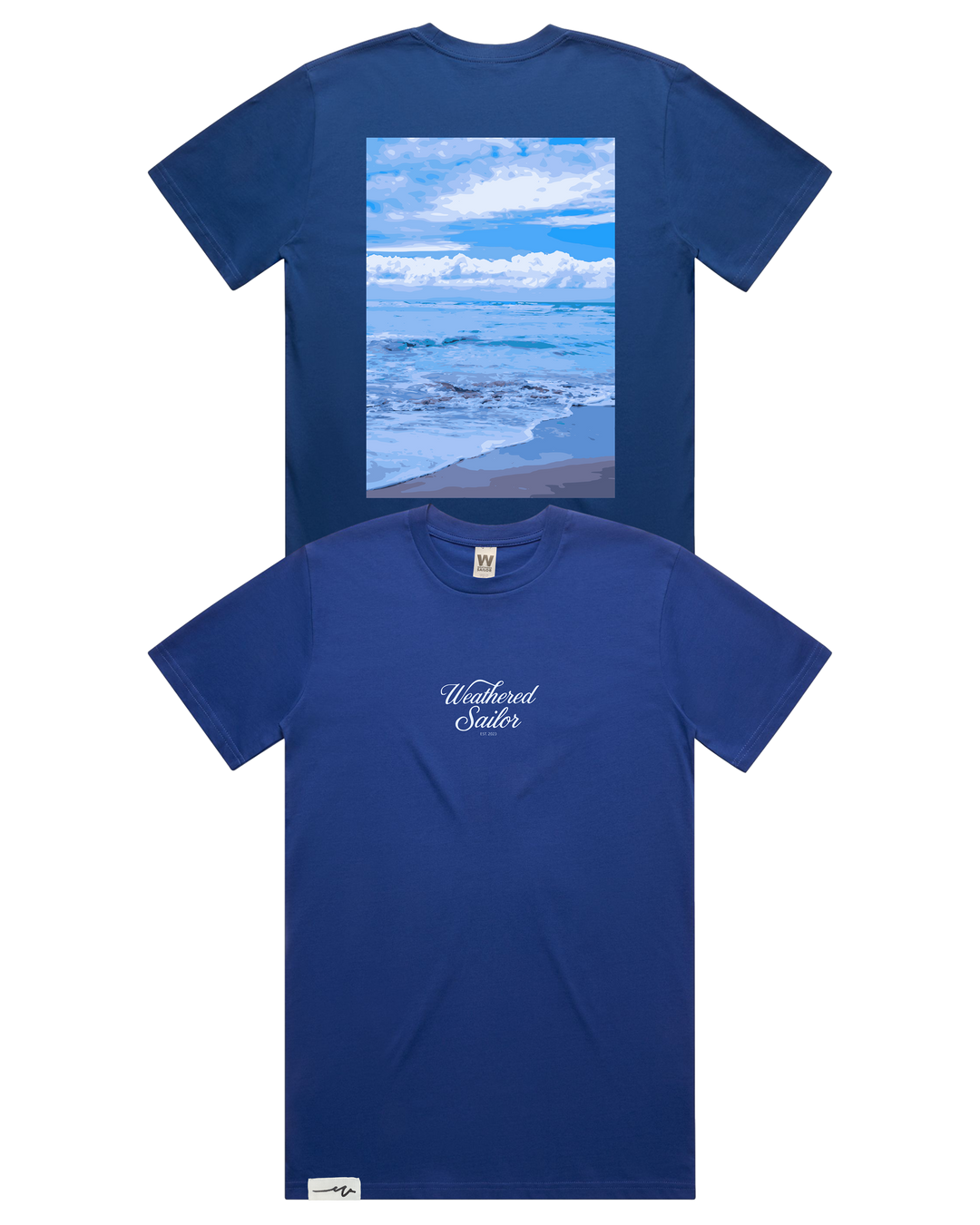 Shore Script Tee, transparent background