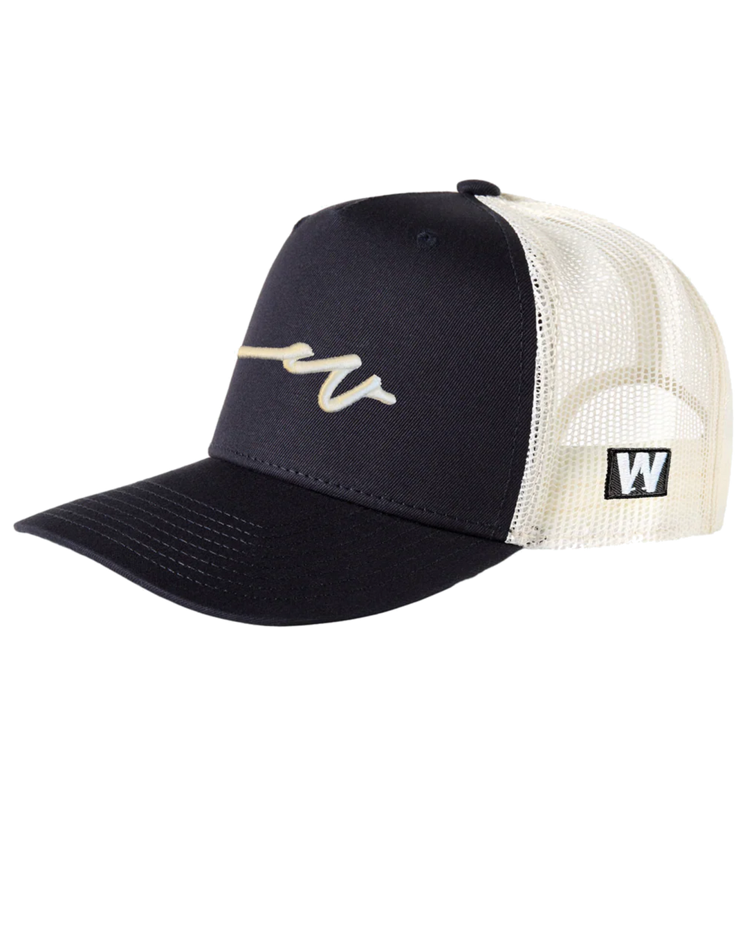 Sketchy Dub Solid Trucker hat, white branding