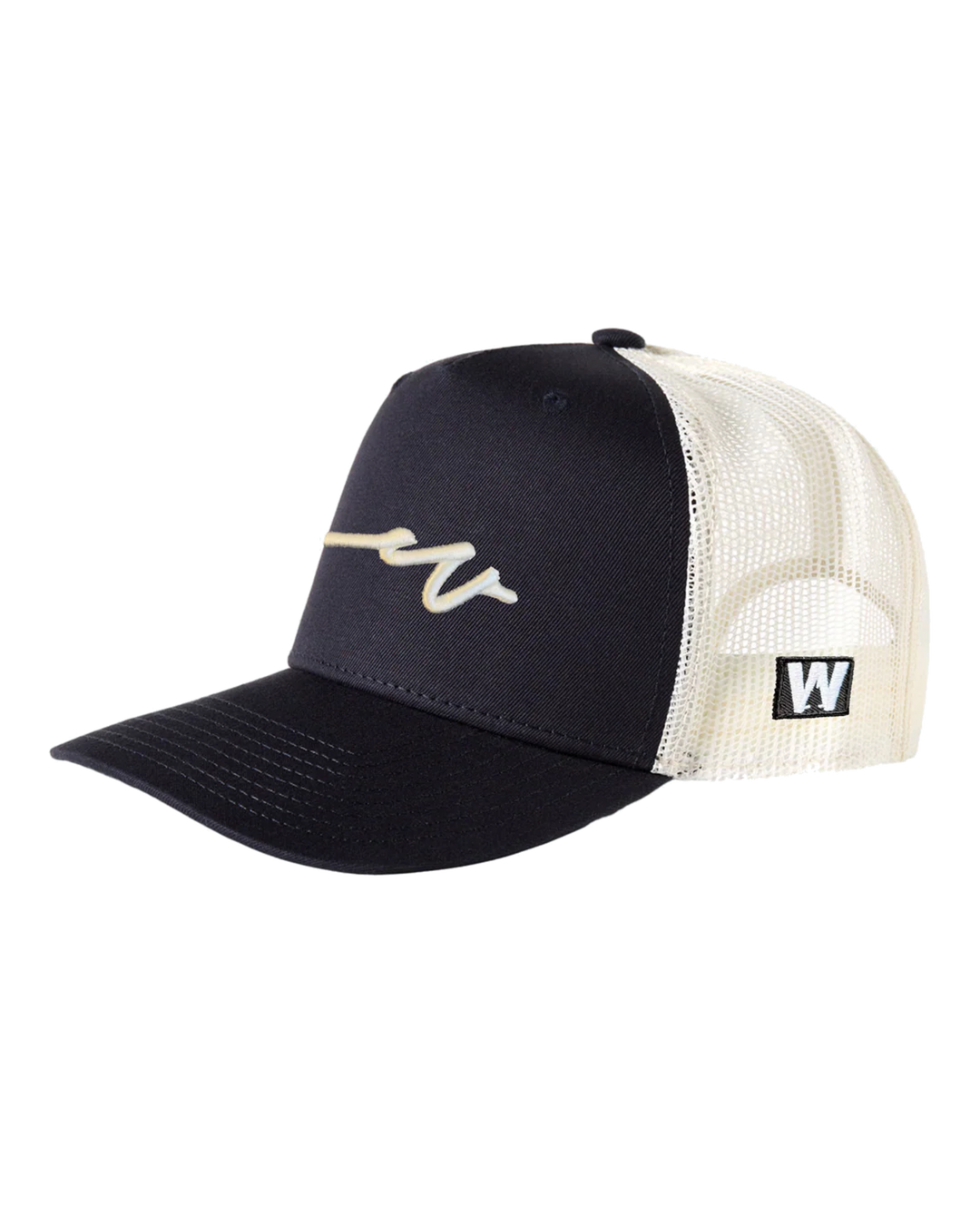 Sketchy Dub Solid Trucker hat, white branding