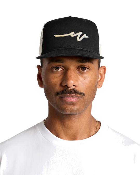 Sketchy Dub Trucker, transparent background