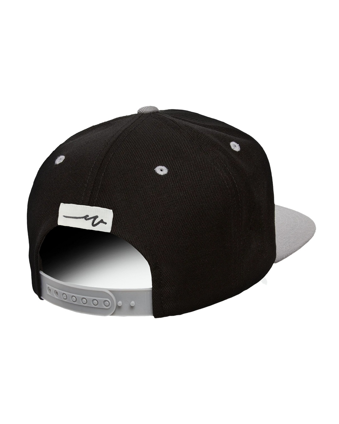 Sketchy W Black 3D Flat Bill, transparent background