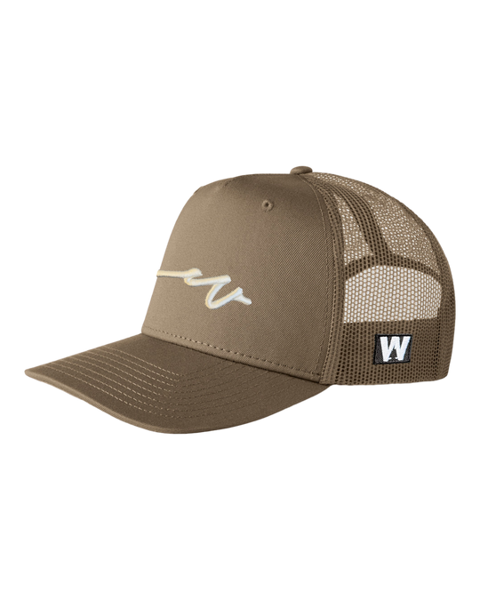 Sketchy Dub Solid Trucker - White Branding