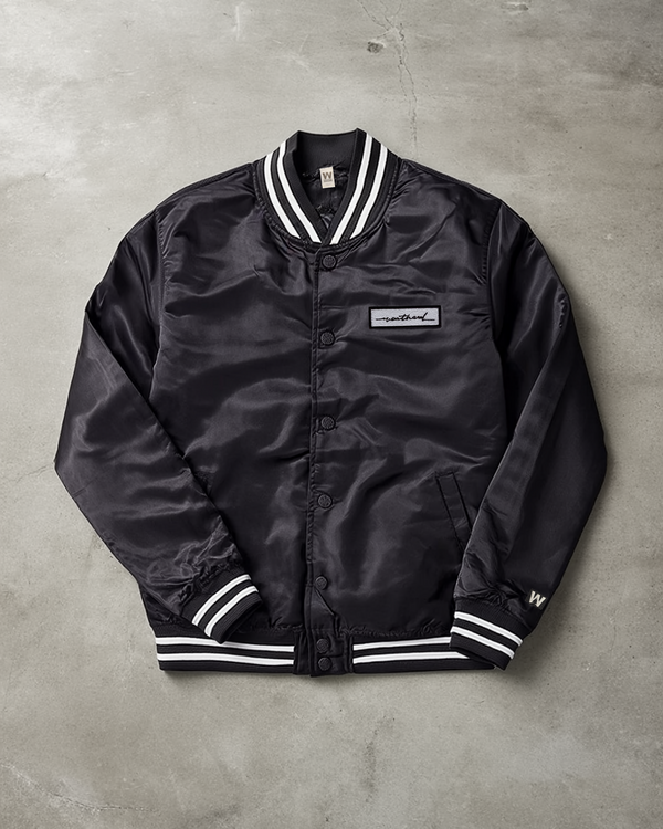 Sketchy Anchor Varsity Bomber — Weathered Sailor