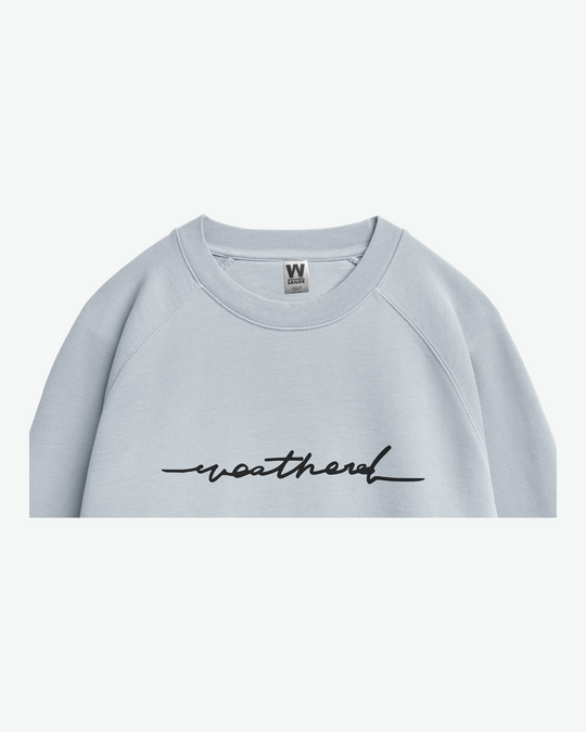 Sketchy Weathered Organic Raglan Terry Crew