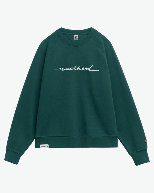 Sketchy Weathered Organic Raglan Terry Crew