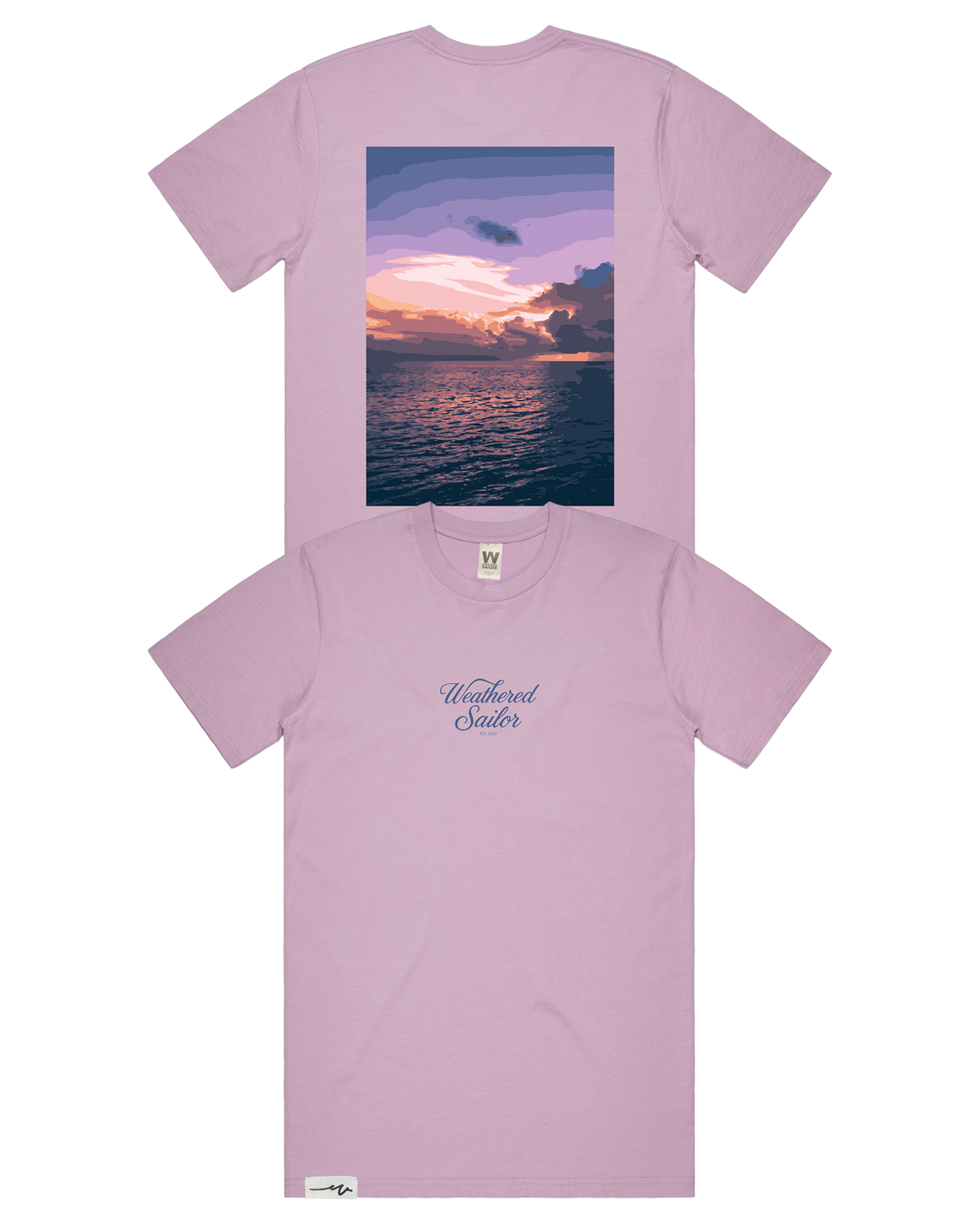 Tranquility Script Tee, transparent background