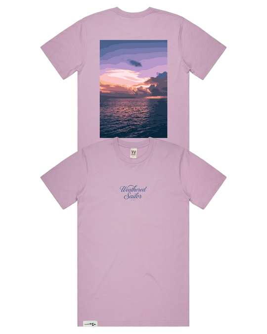 Tranquility Script Tee, transparent background