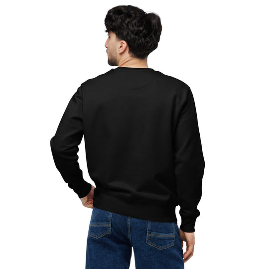 Weathered Sailor Organic Vertical Crew Sweatshirt — Black
