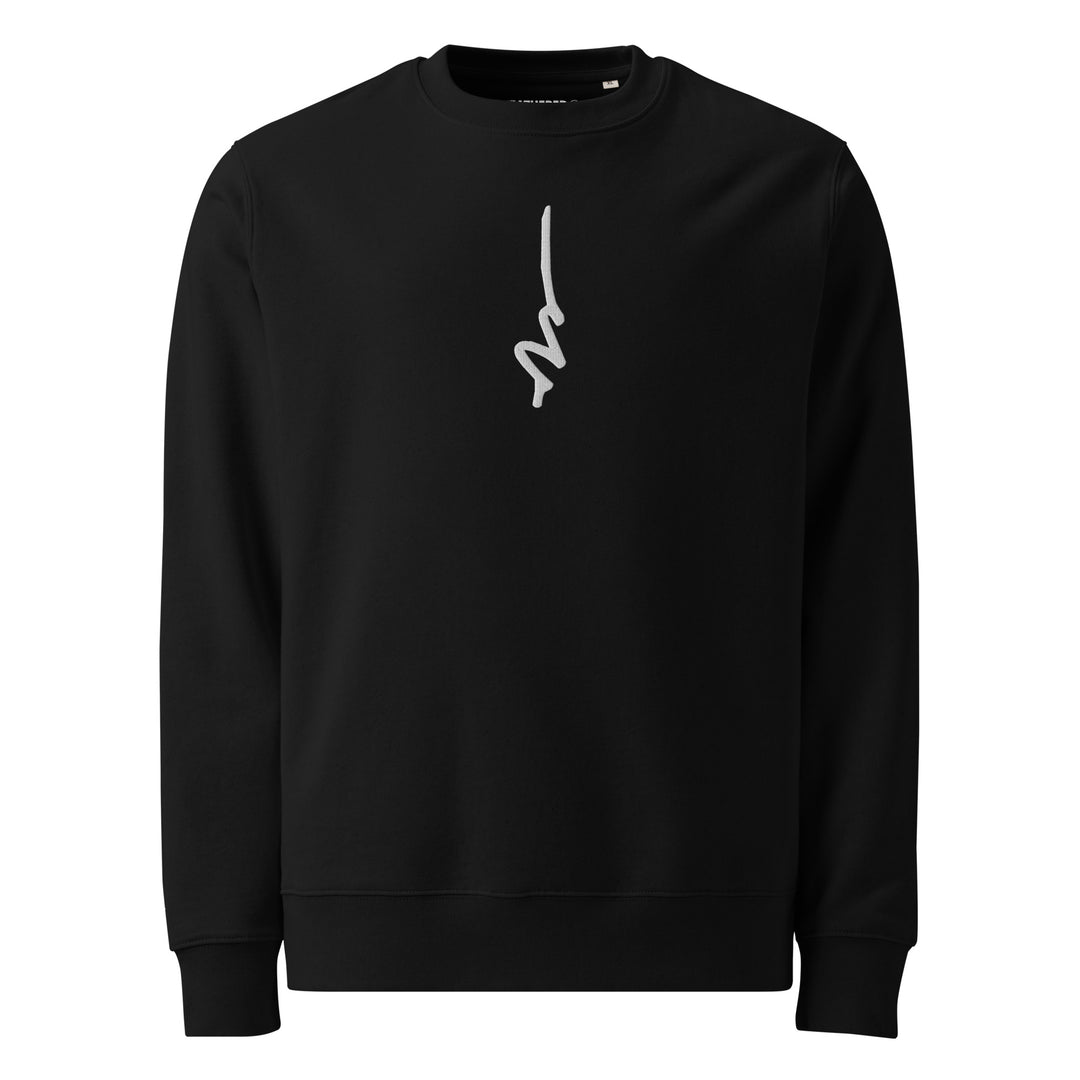Weathered Sailor Organic Vertical Crew Sweatshirt — Black