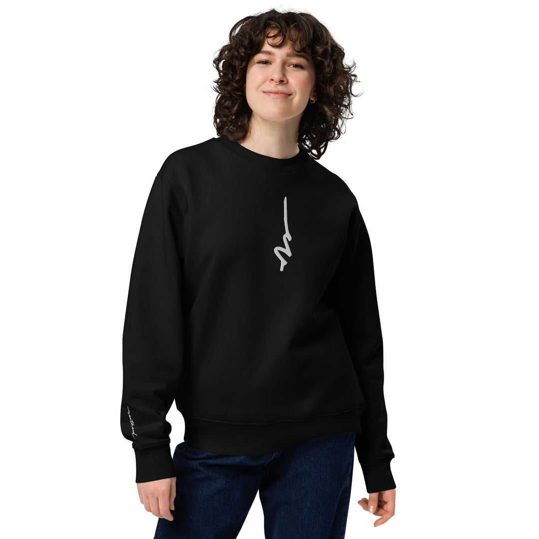 Weathered Sailor Organic Vertical Crew Sweatshirt — Black