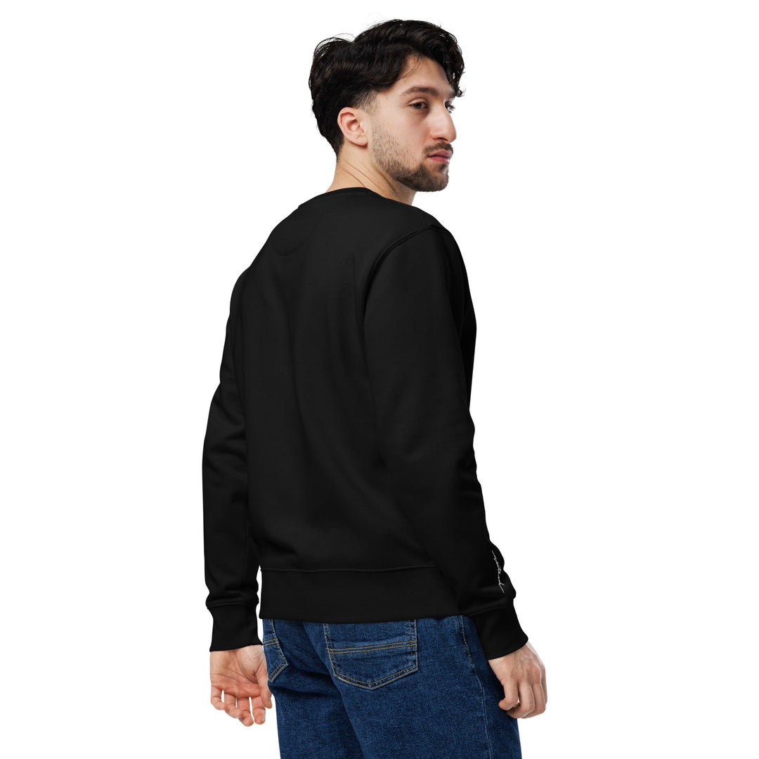 Weathered Sailor Organic Vertical Crew Sweatshirt — Black