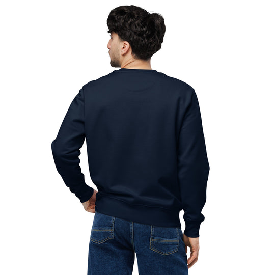 Weathered Sailor Organic Vertical Crew Sweatshirt — French Navy