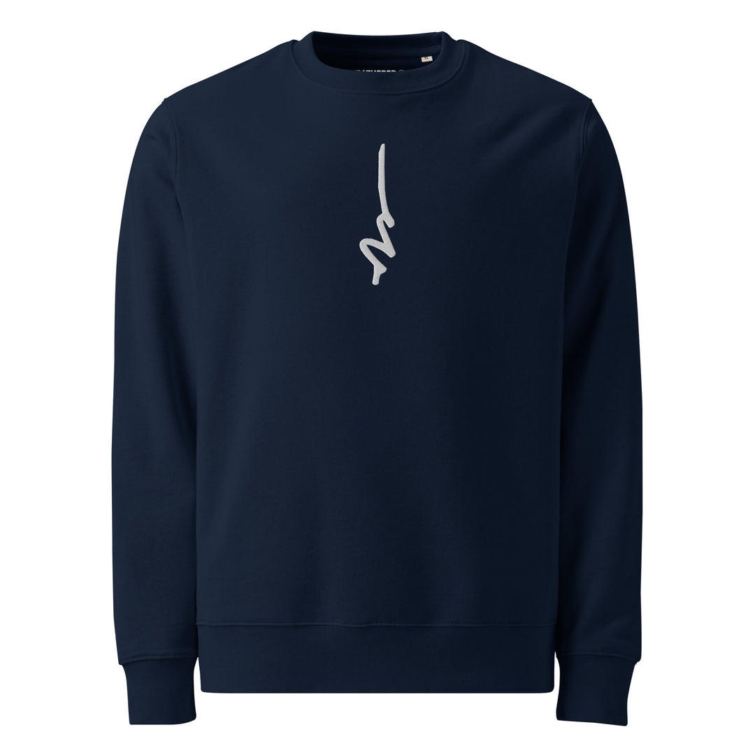 Weathered Sailor Organic Vertical Crew Sweatshirt — French Navy