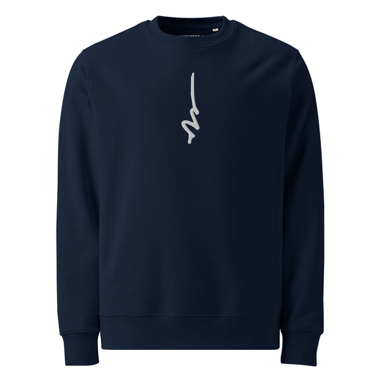 Weathered Sailor Organic Vertical Crew Sweatshirt — French Navy
